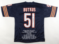 Dick Butkus Signed Career Highlight Stat Jersey (Beckett) at PristineAuction.com