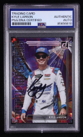 Kyle Larson Signed 2022 Panini Donruss Racing Metal Masters #MM-3 (PSA) at PristineAuction.com