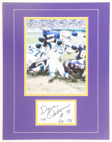 Dave Osborn Signed Vikings Custom Matted Cut Display with Photo Inscribed "65-76" (JSA) at PristineAuction.com