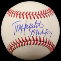 Todd Hollingsworth Signed OML Baseball Inscribed "1996 NL ROY" (Beckett) at PristineAuction.com
