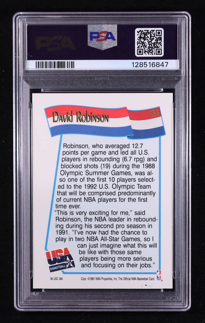 David Robinson 1991-92 Hoops #583 USA (PSA 10) at PristineAuction.com David Robinson 1991-92 Hoops #583 USA (PSA 10) at PristineAuction.com