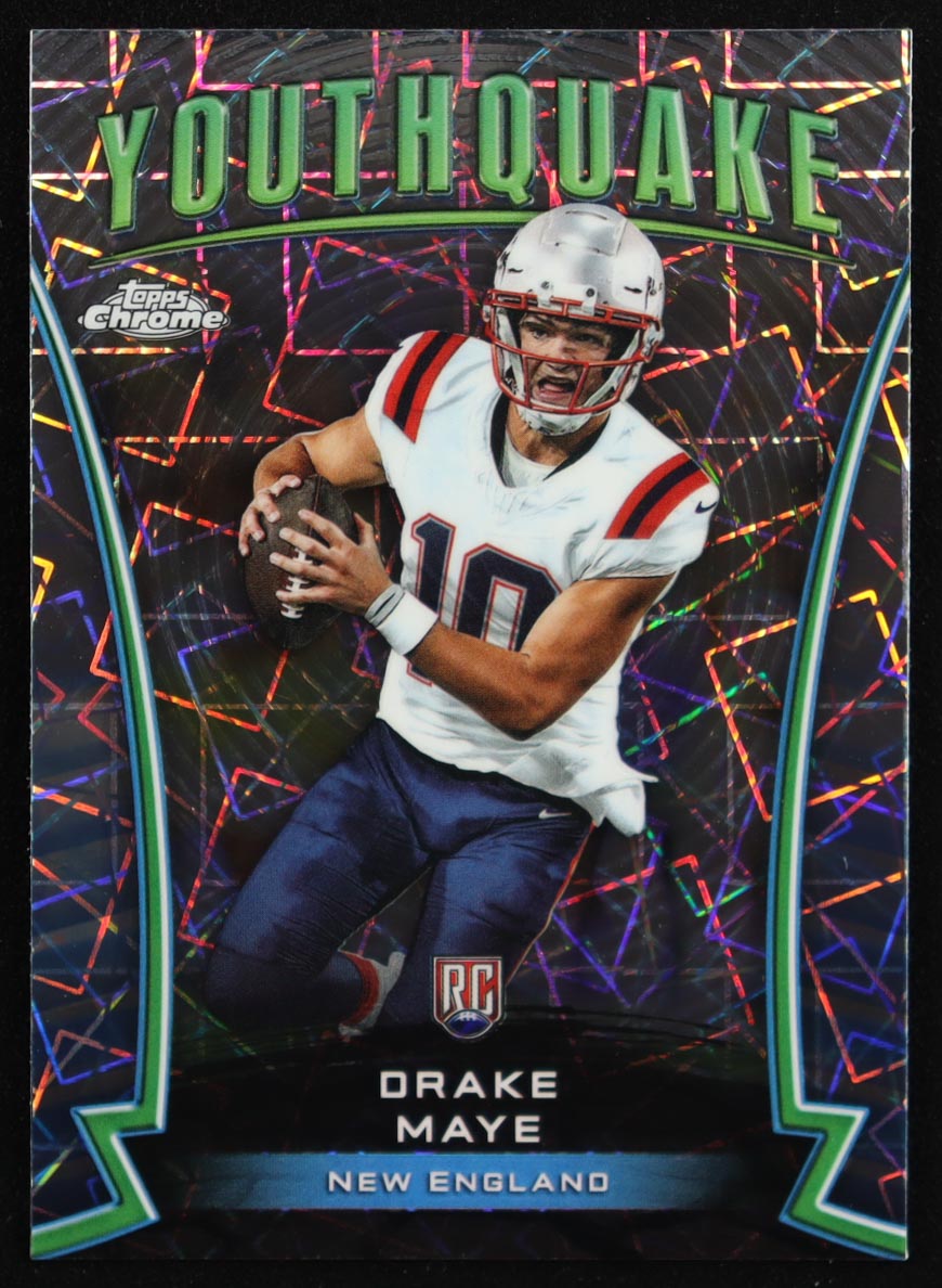 Drake Maye 2024 Topps Chrome Youthquake Lazer Refractors #Y2 RC at PristineAuction.com Drake Maye 2024 Topps Chrome Youthquake Lazer Refractors #Y2 RC at PristineAuction.com