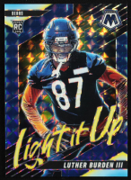 Luther Burden III 2025 Panini Mosaic Light it Up Mosaic Blue #23 #19/99 RC at PristineAuction.com