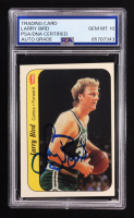 Larry Bird Signed 1986-87 Fleer Stickers #2 (PSA | Autograph Grade 10) at PristineAuction.com