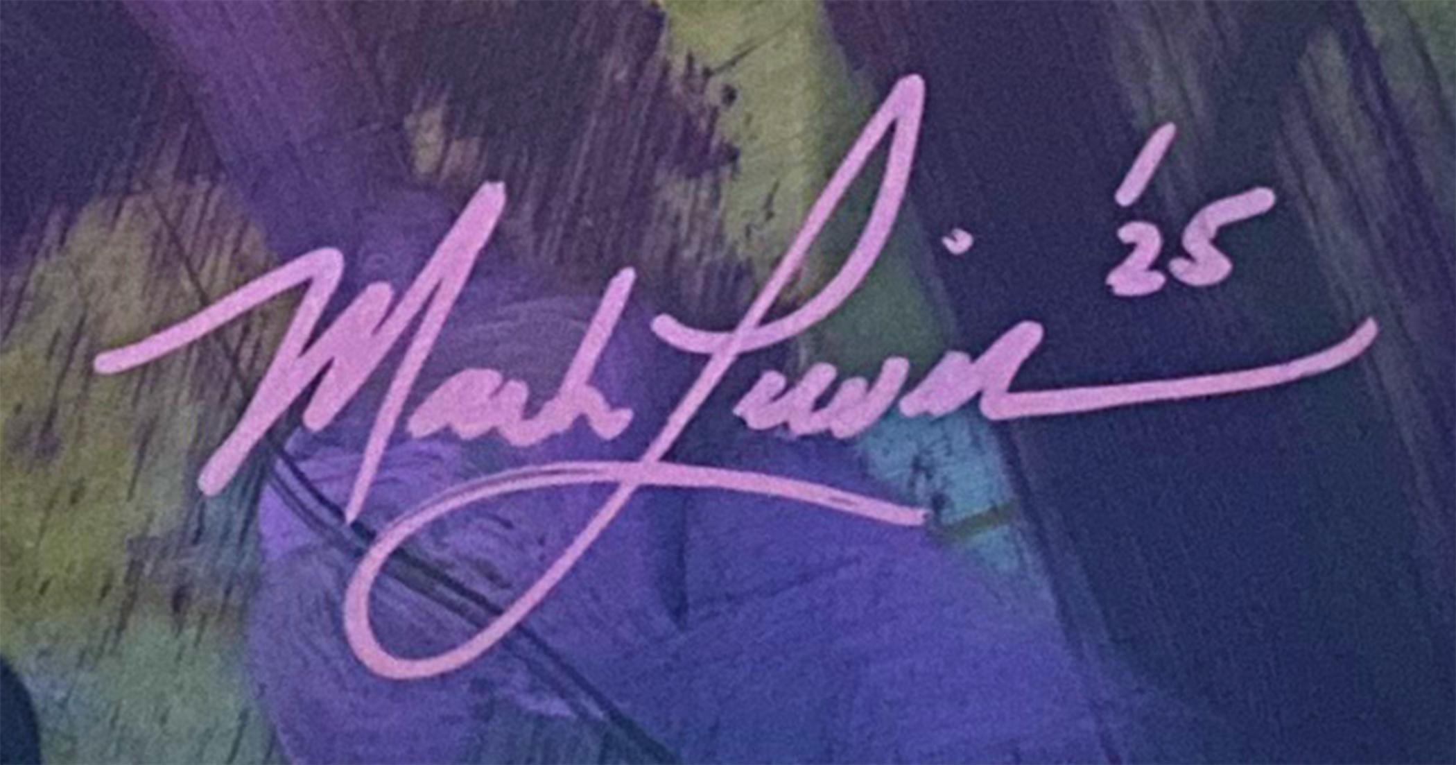 Mark Lewis Original Custom Framed Abstract Painting On Glass (Lewis) at PristineAuction.com Mark Lewis Original Custom Framed Abstract Painting On Glass (Lewis) at PristineAuction.com