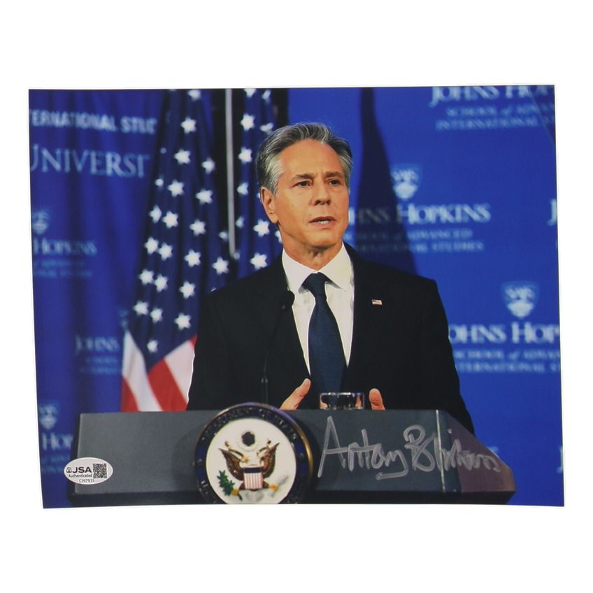 Antony Blinken Signed 8x10 Photo (JSA) at PristineAuction.com Antony Blinken Signed 8x10 Photo (JSA) at PristineAuction.com