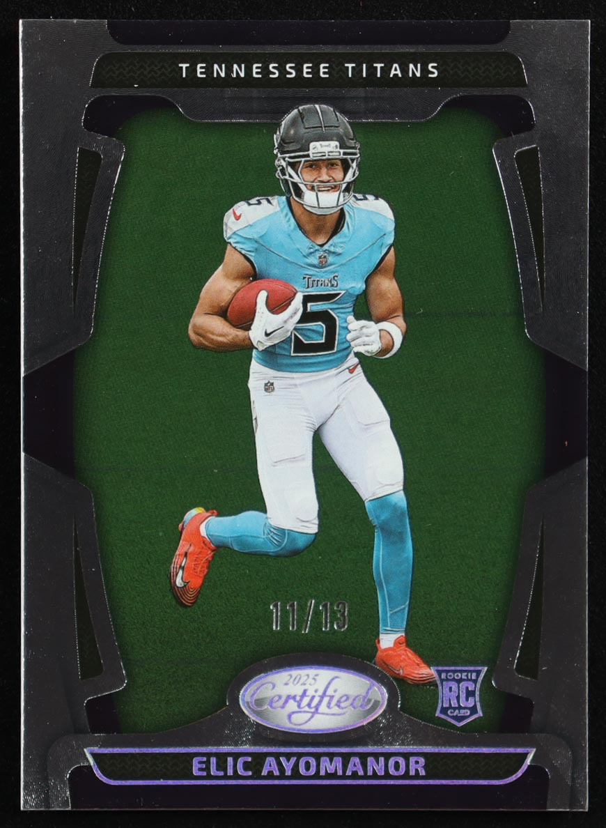 Elic Ayomanor 2025 Certified Mirror Silver FOTL #152 #11/13 RC at PristineAuction.com Elic Ayomanor 2025 Certified Mirror Silver FOTL #152 #11/13 RC at PristineAuction.com