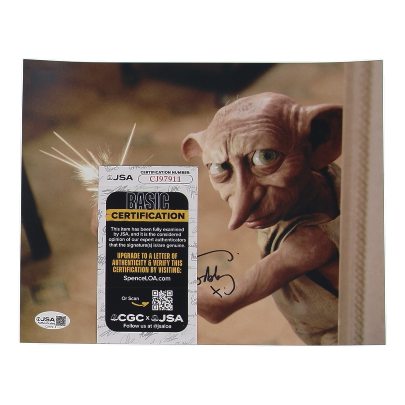 Toby Jones Signed "Harry Potter" 8x10 Photo Inscribed "Dobby Free Elf!" (JSA) at PristineAuction.com Toby Jones Signed "Harry Potter" 8x10 Photo Inscribed "Dobby Free Elf!" (JSA) at PristineAuction.com