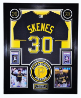 Paul Skenes Signed Pirates Custom Framed Nike Jersey Inscribed "Gas Station" with LED Display & (2) PSA 10 Graded Rookie Cards (Fanatics & MLB) at PristineAuction.com