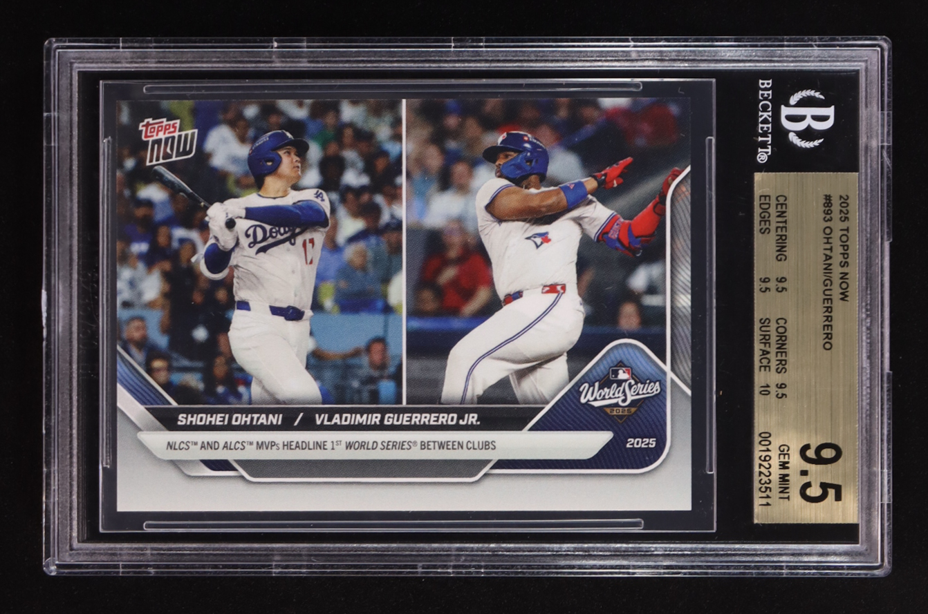 Shohei Ohtani / Vladimir Guerrero 2025 Topps Now #893 (BGS 9.5) at PristineAuction.com Shohei Ohtani / Vladimir Guerrero 2025 Topps Now #893 (BGS 9.5) at PristineAuction.com