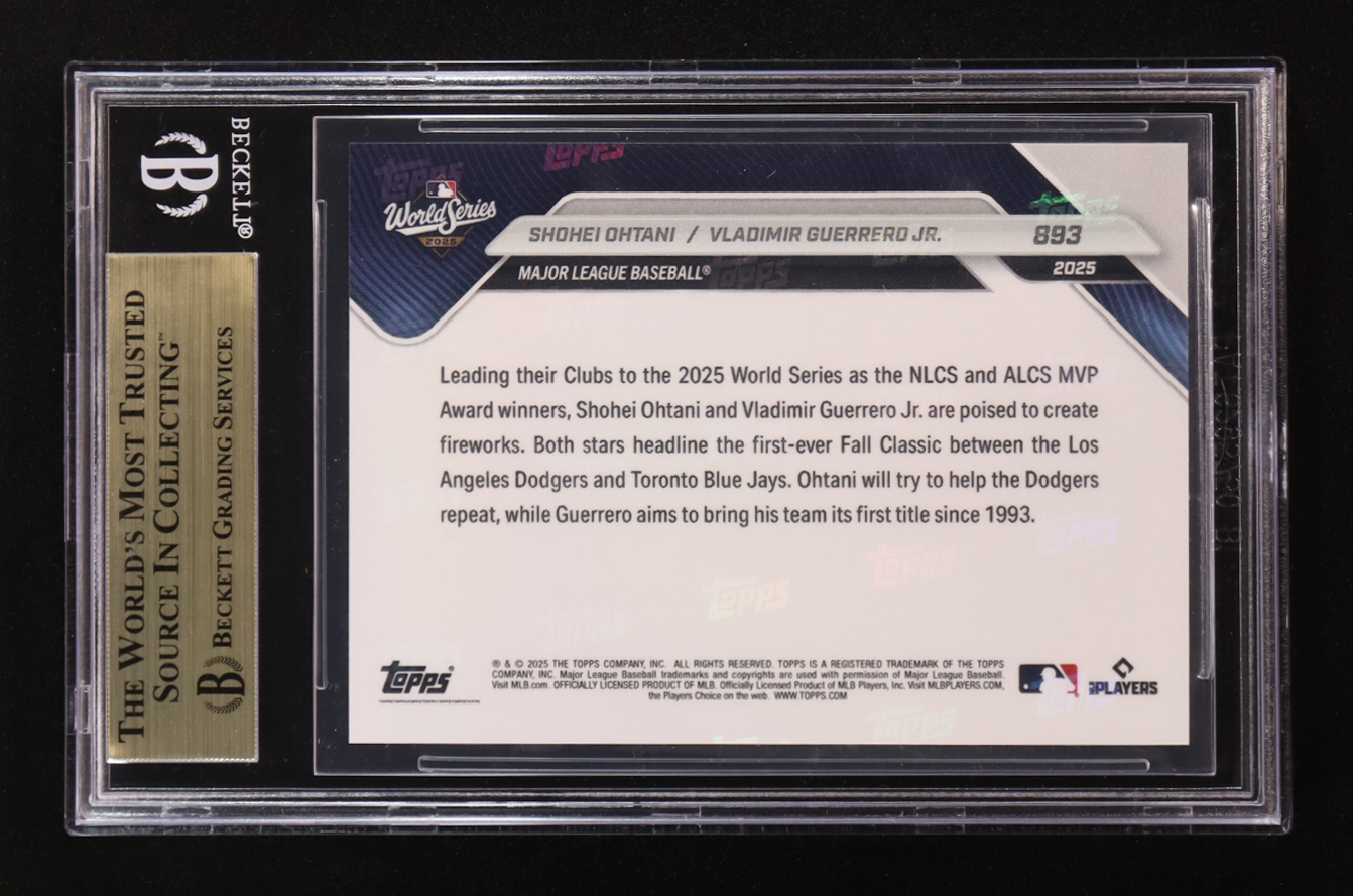 Shohei Ohtani / Vladimir Guerrero 2025 Topps Now #893 (BGS 9.5) at PristineAuction.com Shohei Ohtani / Vladimir Guerrero 2025 Topps Now #893 (BGS 9.5) at PristineAuction.com