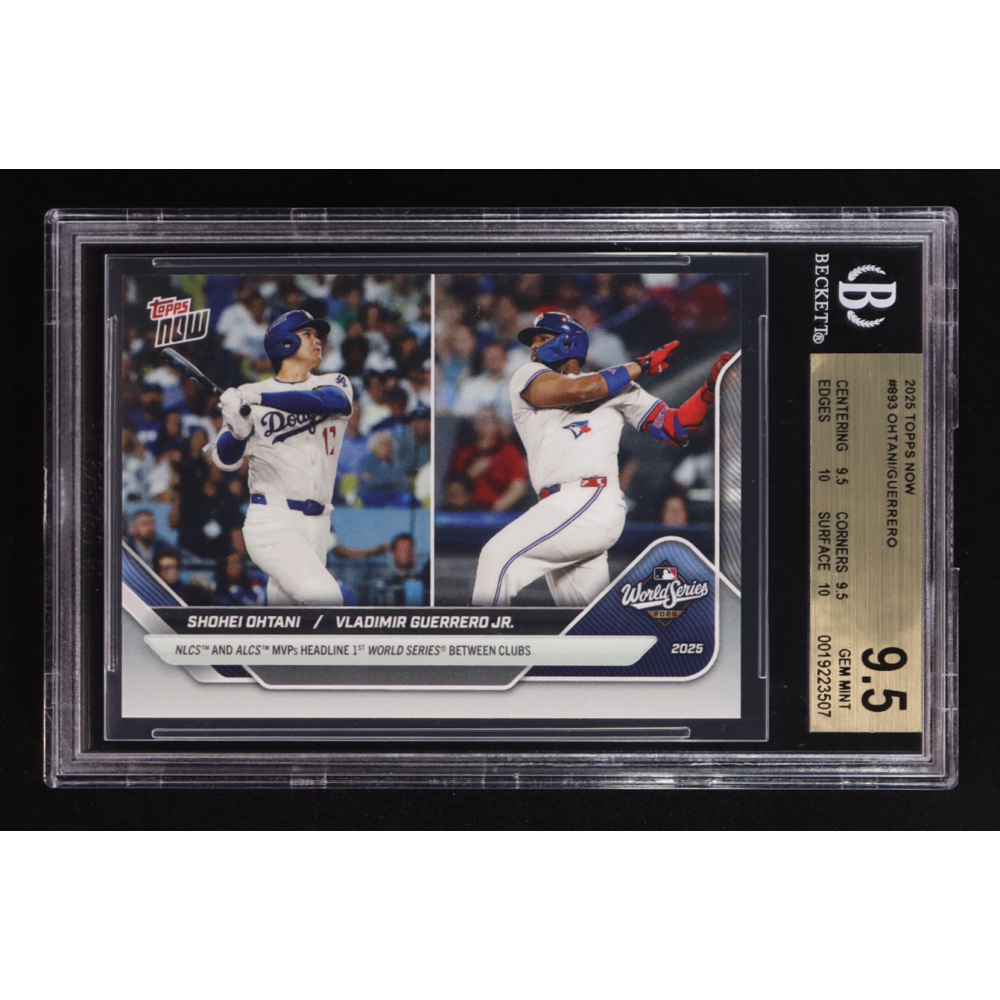 Shohei Ohtani / Vladimir Guerrero 2025 Topps Now #893 (BGS 9.5) at PristineAuction.com