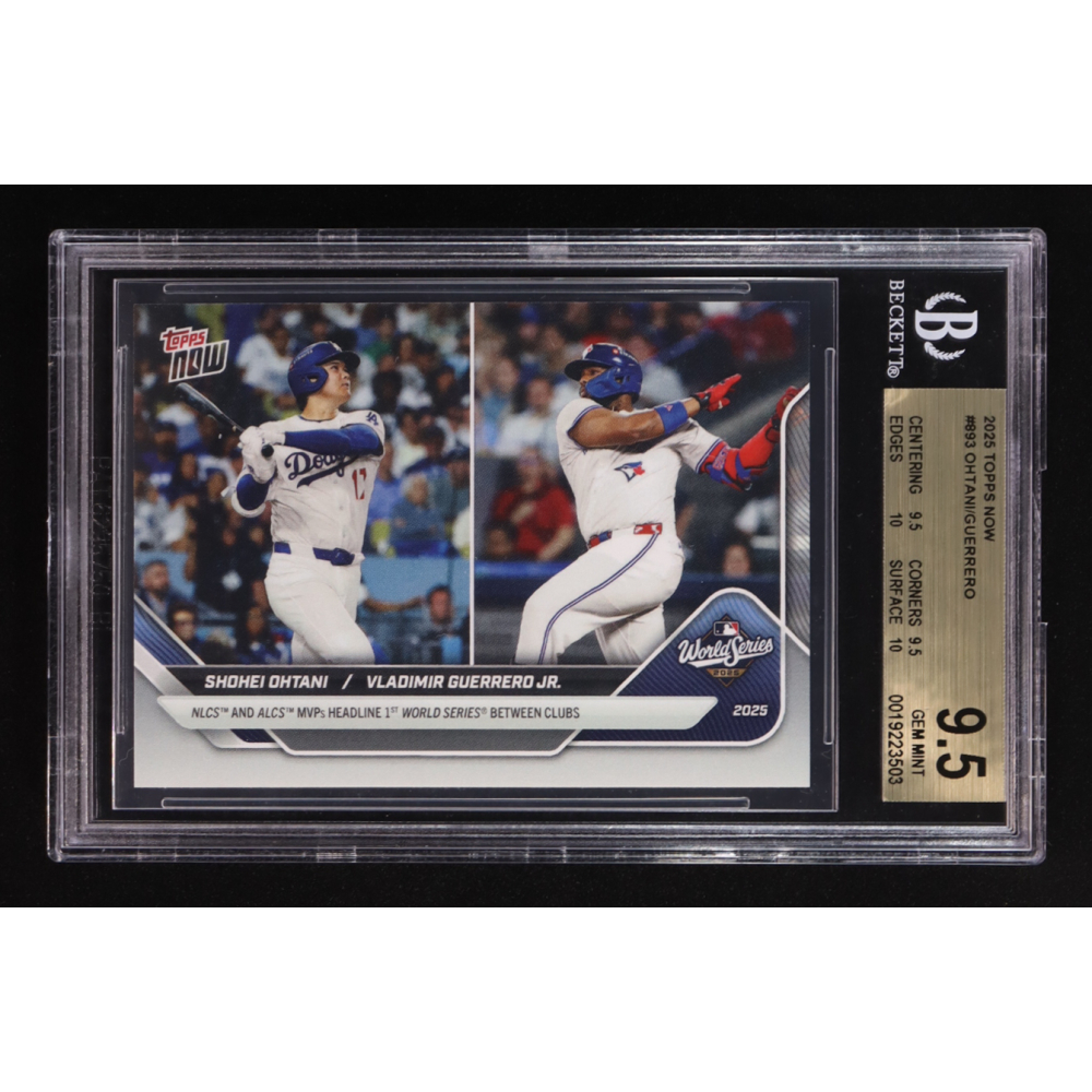 Shohei Ohtani / Vladimir Guerrero 2025 Topps Now #893 (BGS 9.5) at PristineAuction.com
