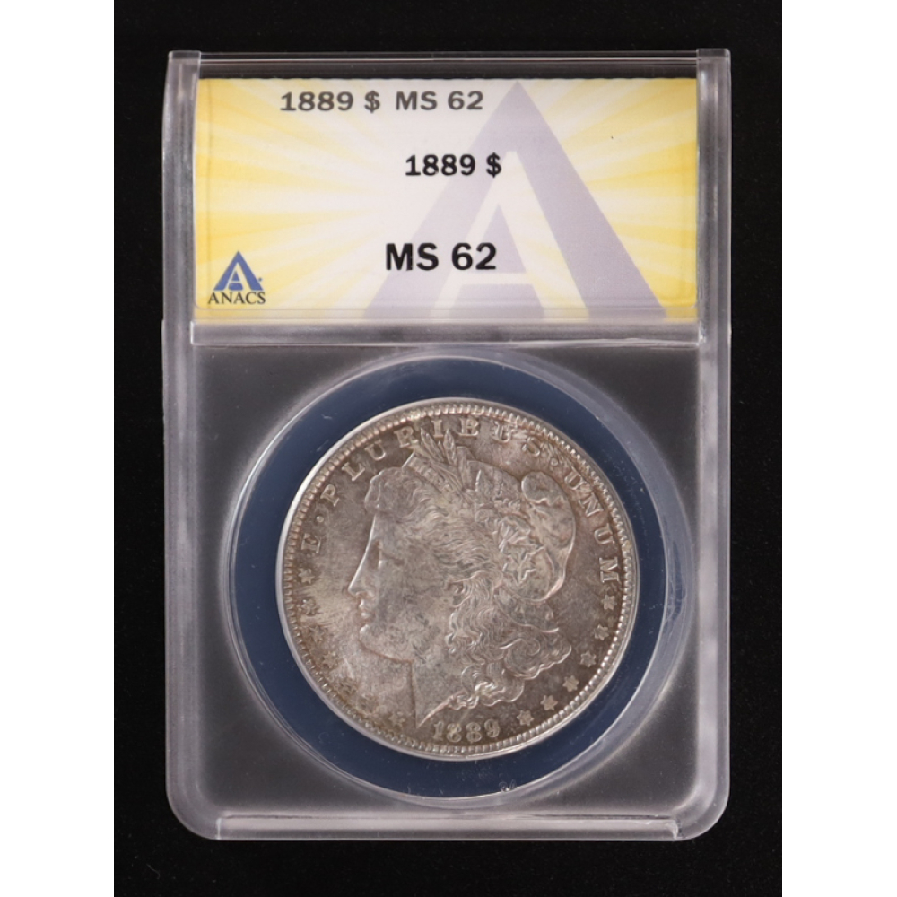 1889 Morgan Silver $1 Dollar (ANACS MS62) at PristineAuction.com