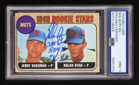 Nolan Ryan Signed 1968 Topps Rookie Stars Inscribed "324 Wins 5,714 K'S And 7 No-Hitters" #177 RC (PSA | Autograph Graded PSA 10) at PristineAuction.com