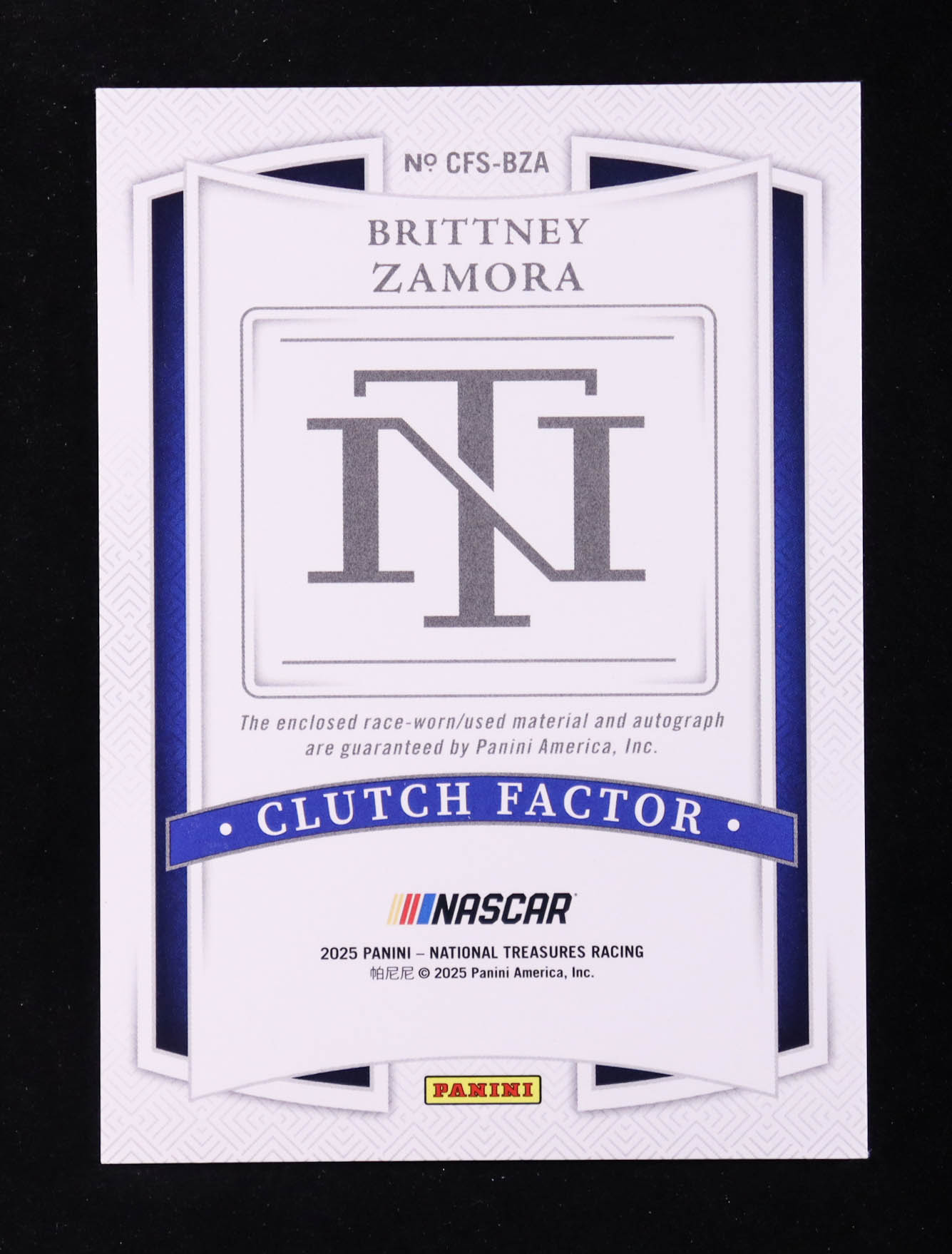 Brittney Zamora 2025 Panini National Treasures Clutch Factor Signatures Holo Gold #17 #07/10 at PristineAuction.com Brittney Zamora 2025 Panini National Treasures Clutch Factor Signatures Holo Gold #17 #07/10 at PristineAuction.com