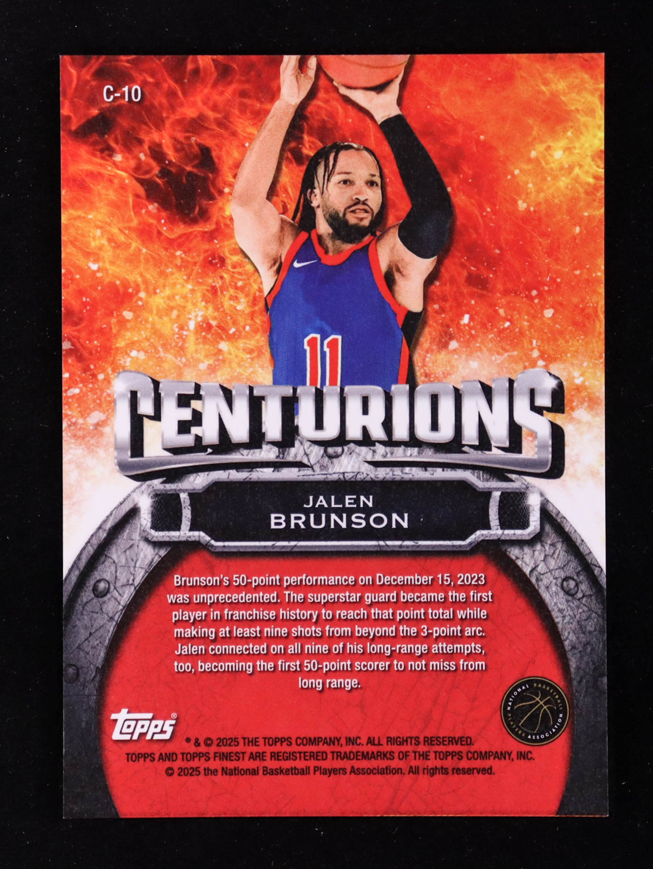 Jalen Brunson 2024-25 Finest Centurions #C10 at PristineAuction.com Jalen Brunson 2024-25 Finest Centurions #C10 at PristineAuction.com