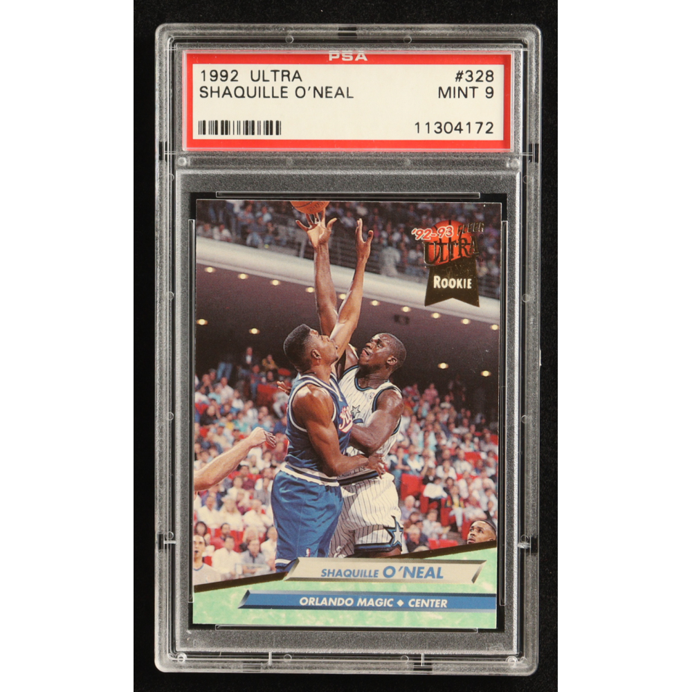 Shaquille O'Neal 1992-93 Ultra #328 RC (PSA 9) at PristineAuction.com
