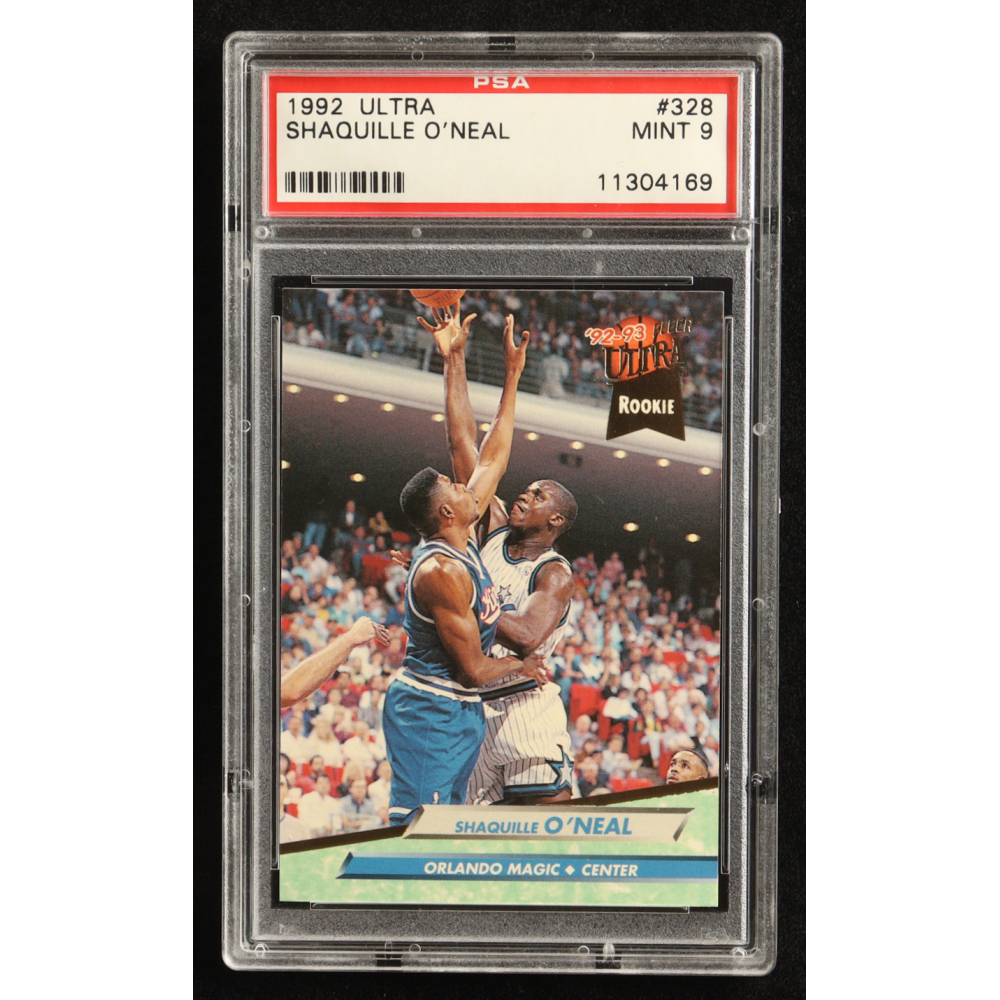 Shaquille O'Neal 1992-93 Ultra #328 RC (PSA 9) at PristineAuction.com