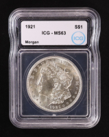 1921 Morgan Silver $1 Dollar (ICG MS63) at PristineAuction.com