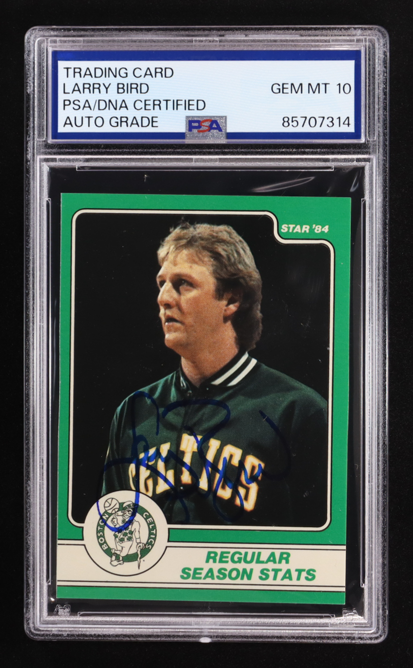 Larry Bird Signed 1984-85 Star Co. #4 (PSA | Autograph Grade 10) at PristineAuction.com Larry Bird Signed 1984-85 Star Co. #4 (PSA | Autograph Grade 10) at PristineAuction.com