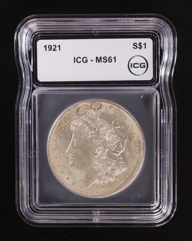 1921 Morgan Silver $1 Dollar (ICG MS61) at PristineAuction.com 1921 Morgan Silver $1 Dollar (ICG MS61) at PristineAuction.com