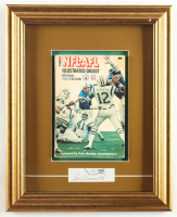 Joe Namath Signed  Custom Framed Cut Display with "NFL-AFL Illustrated Digest" Book (PSA) at PristineAuction.com