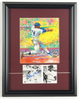 Willie Mays Signed Giants Custom Framed Photo Display with Leroy Neiman Art Print (JSA) at PristineAuction.com
