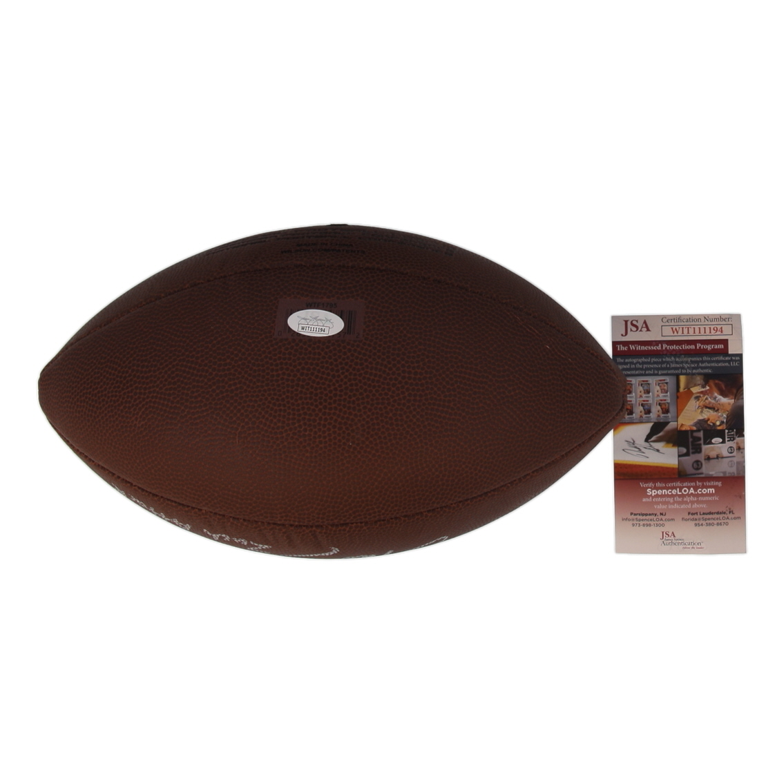 Zach Thomas Signed NFL Football Inscribed "Zach Attack" (JSA) at PristineAuction.com Zach Thomas Signed NFL Football Inscribed "Zach Attack" (JSA) at PristineAuction.com