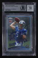 Matthew Stafford Signed 2009 Topps Chrome #TC210 RC Inscribed "2009 #1 Pick" (BGS Encapsulated) at PristineAuction.com