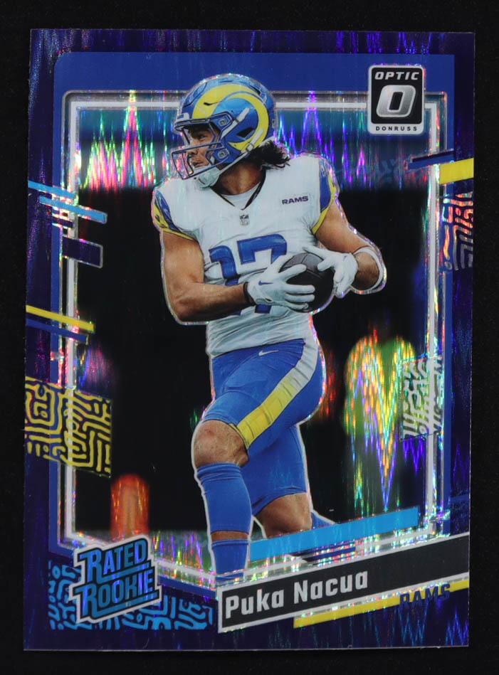 Puka Nacua 2023 Donruss Optic Purple Shock #238 RR RC at PristineAuction.com Puka Nacua 2023 Donruss Optic Purple Shock #238 RR RC at PristineAuction.com