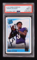 Lamar Jackson Signed 2018 Donruss #317 RR RC (PSA 9 | Autograph Graded PSA 10) at PristineAuction.com