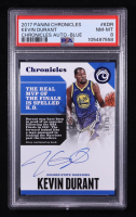 Kevin Durant 2017-18 Panini Chronicles Autographs Blue #37 EXCH #35/75 (PSA 8) at PristineAuction.com