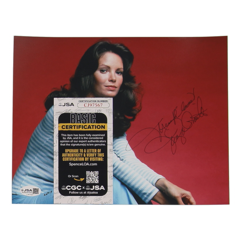 Jaclyn Smith Signed 8x10 Photo Inscribed "Much Love" (JSA) at PristineAuction.com Jaclyn Smith Signed 8x10 Photo Inscribed "Much Love" (JSA) at PristineAuction.com