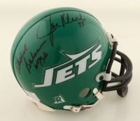 Jets "Sack Exchange" Mini Helmet Signed by (4) with Mark Gastineau, Joe Klecko, Marty Lyons & Abdul Salaam (JSA) at PristineAuction.com