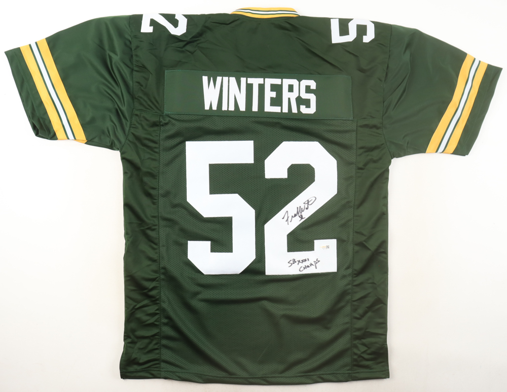 Frank Winters Signed Jersey Inscribed "SB XXXI Champs" (JSA) at PristineAuction.com Frank Winters Signed Jersey Inscribed "SB XXXI Champs" (JSA) at PristineAuction.com