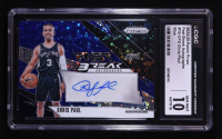Chris Paul 2024-25 Panini Prizm Fast Break Autographs Blue #33 #09/49 (CGC 10) at PristineAuction.com