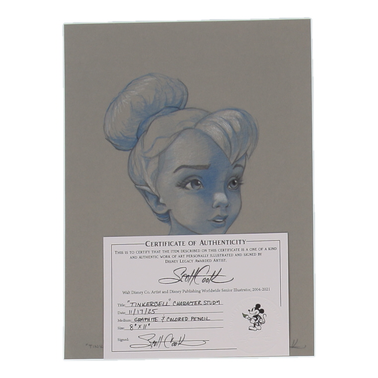 Tinkeybell | Disney | Character Study Sketch by Scott Cook (1/1 Original Art) at PristineAuction.com Tinkeybell | Disney | Character Study Sketch by Scott Cook (1/1 Original Art) at PristineAuction.com