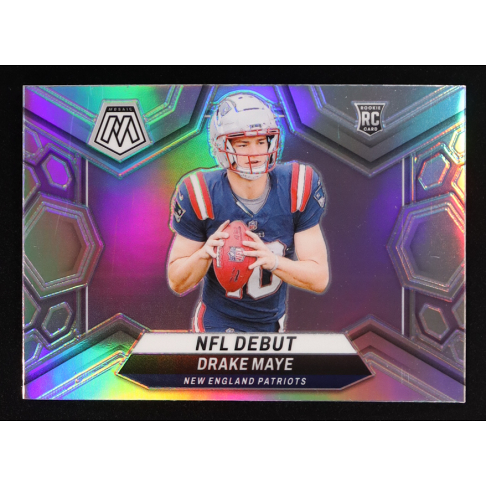 Drake Maye 2024 Panini Mosaic Silver DEB #273 RC at PristineAuction.com