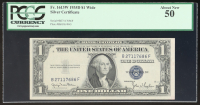 1935-D $1 One Dollar Blue Seal Federal Reserve Bank Note (PCGS About New 50) at PristineAuction.com
