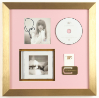 Taylor Swift Signed Custom Framed "The Tortured Poets Department" CD Album Insert Display with CD Case, CD & Metal "The Manuscript" Insert (PSA) at PristineAuction.com