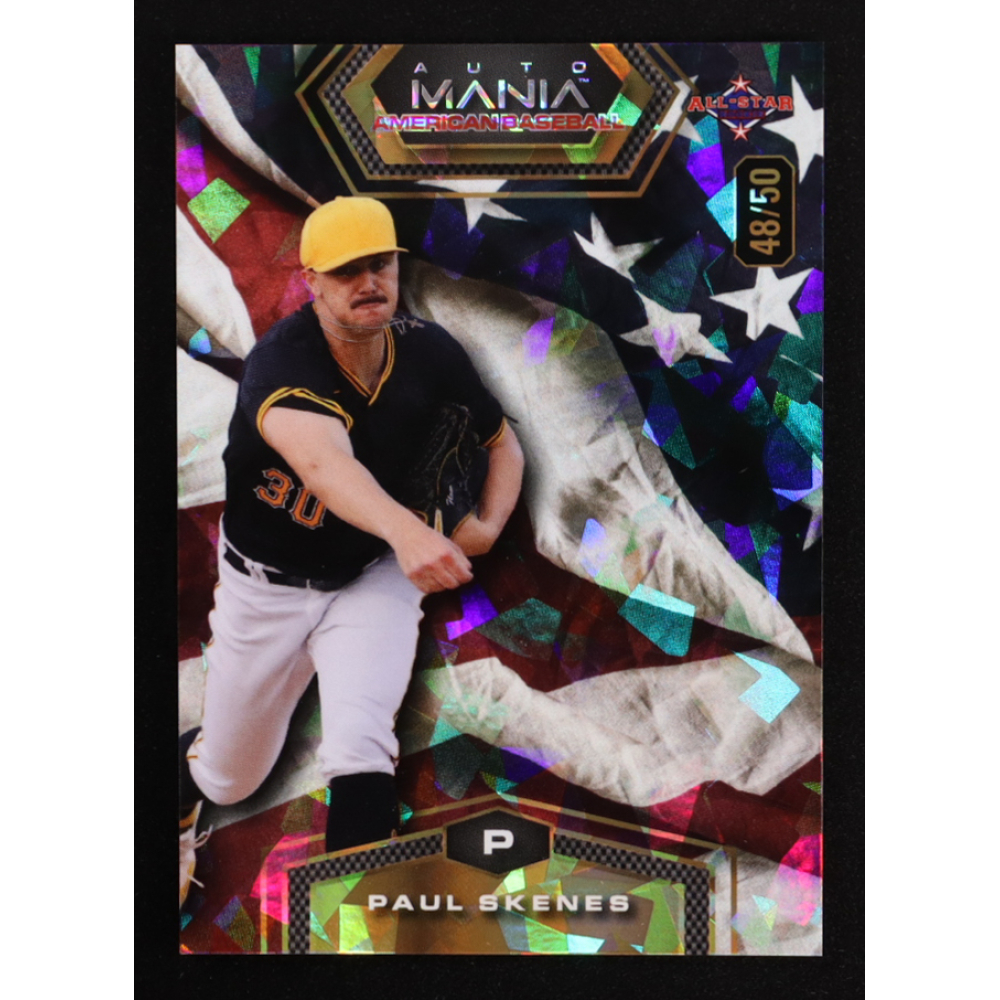 Paul Skenes 2024 Wild Card Automania American All-Star Hexagon Flag Crystal #AMAHPS2 #48/50 RC at PristineAuction.com