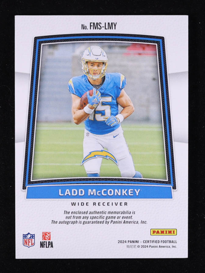 Ladd McConkey 2024 Certified Freshman Fabric Mirror Signatures Bronze #10 #121/349 RC at PristineAuction.com Ladd McConkey 2024 Certified Freshman Fabric Mirror Signatures Bronze #10 #121/349 RC at PristineAuction.com