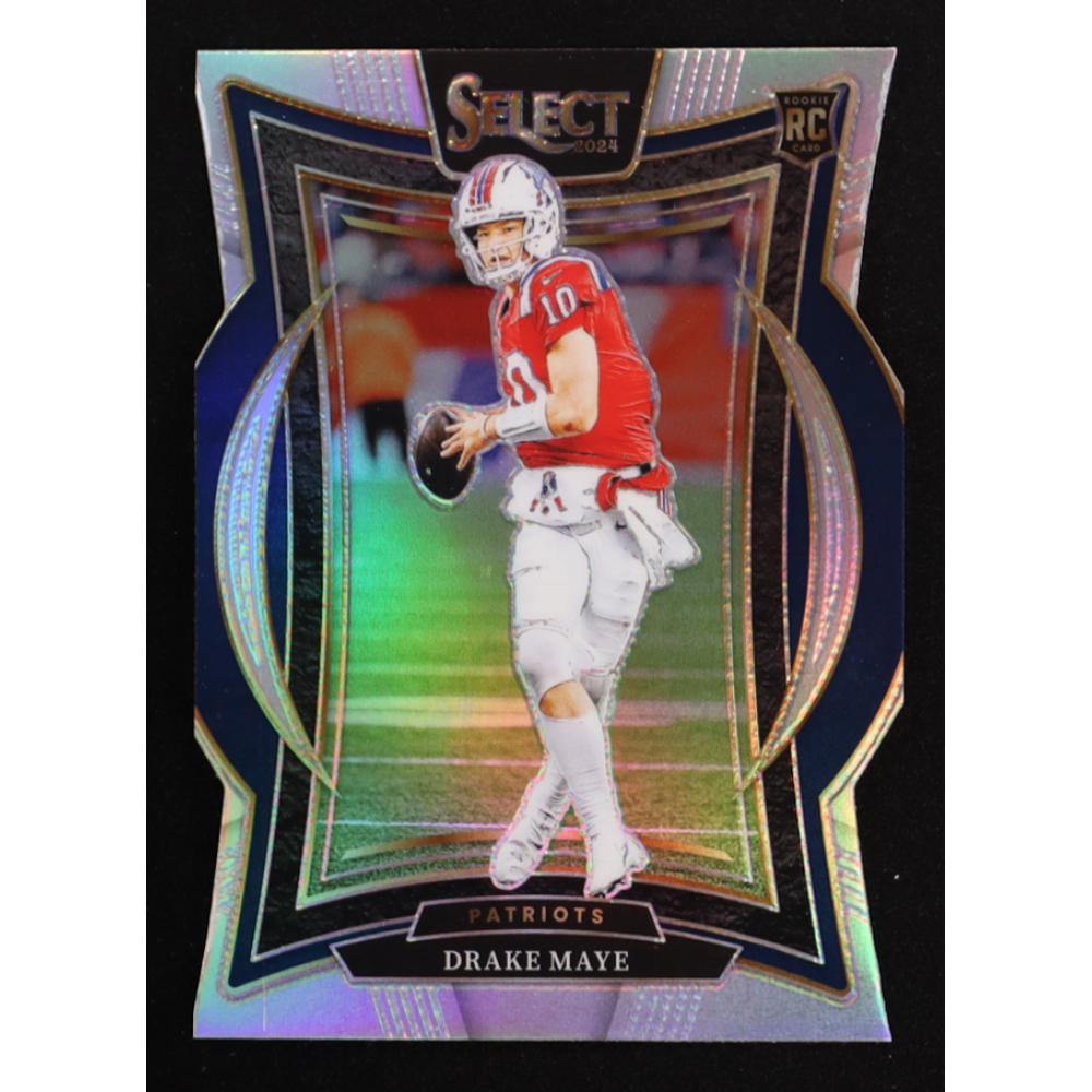 Drake Maye 2024 Select Prizm Silver Die Cut #27 RC at PristineAuction.com