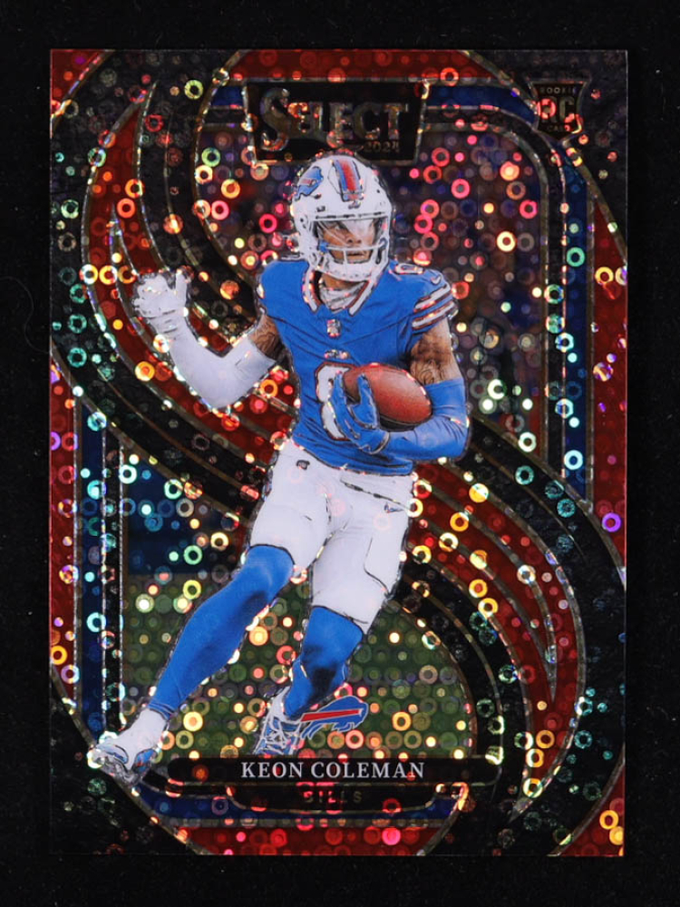 Keon Coleman 2024 Select Prizm Red Disco #153 #25/49 RC