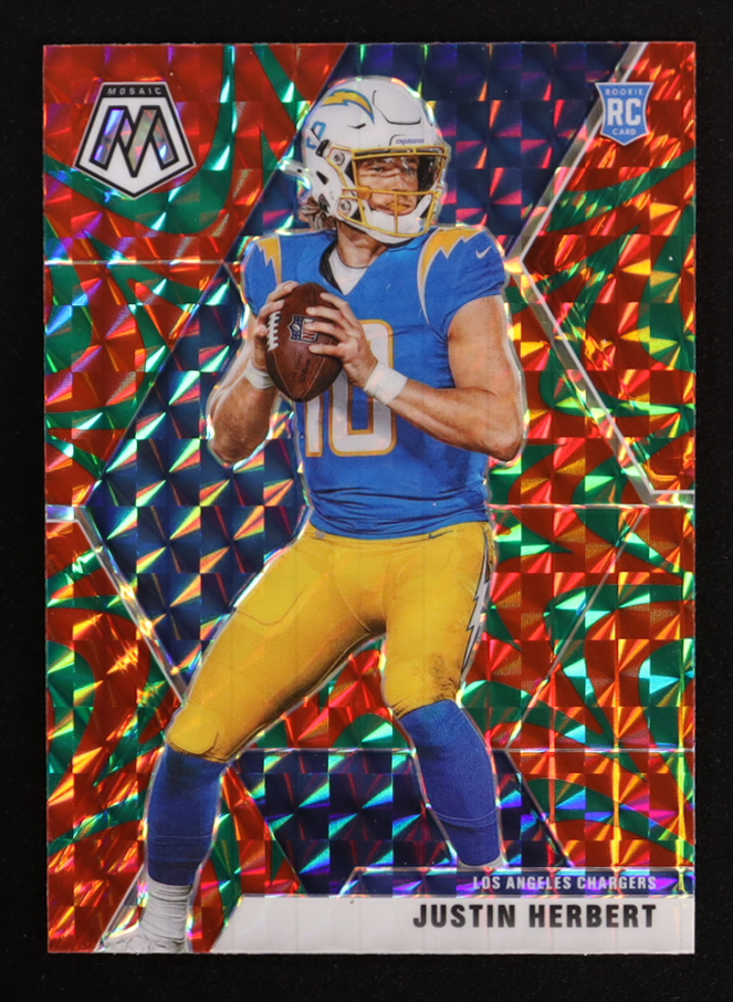 Justin Herbert 2020 Panini Mosaic Mosaic Reactive Orange #204 RC at PristineAuction.com Justin Herbert 2020 Panini Mosaic Mosaic Reactive Orange #204 RC at PristineAuction.com