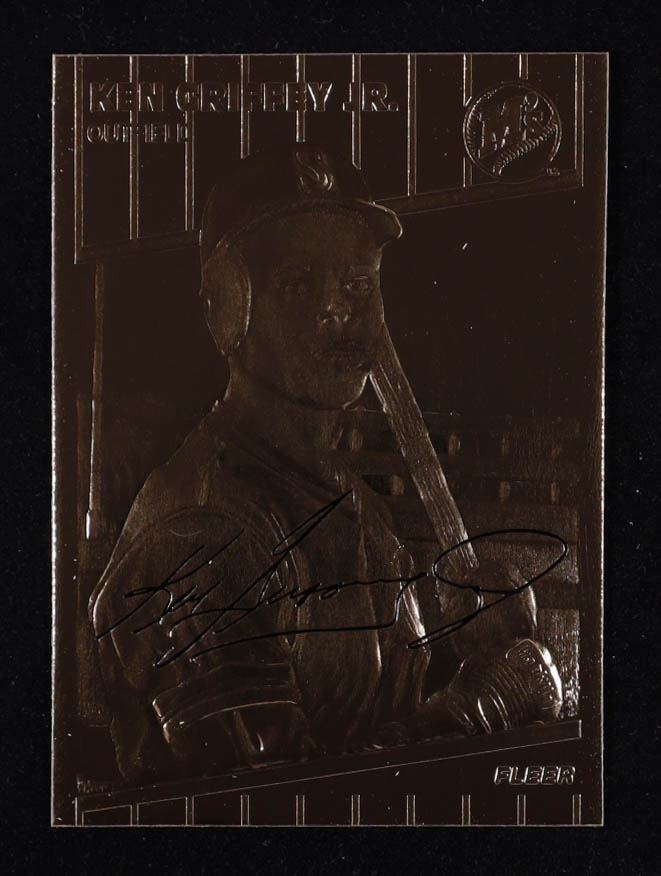 Ken Griffey Jr. 1997 Fleer RC LE 23KT Gold Card at PristineAuction.com Ken Griffey Jr. 1997 Fleer RC LE 23KT Gold Card at PristineAuction.com