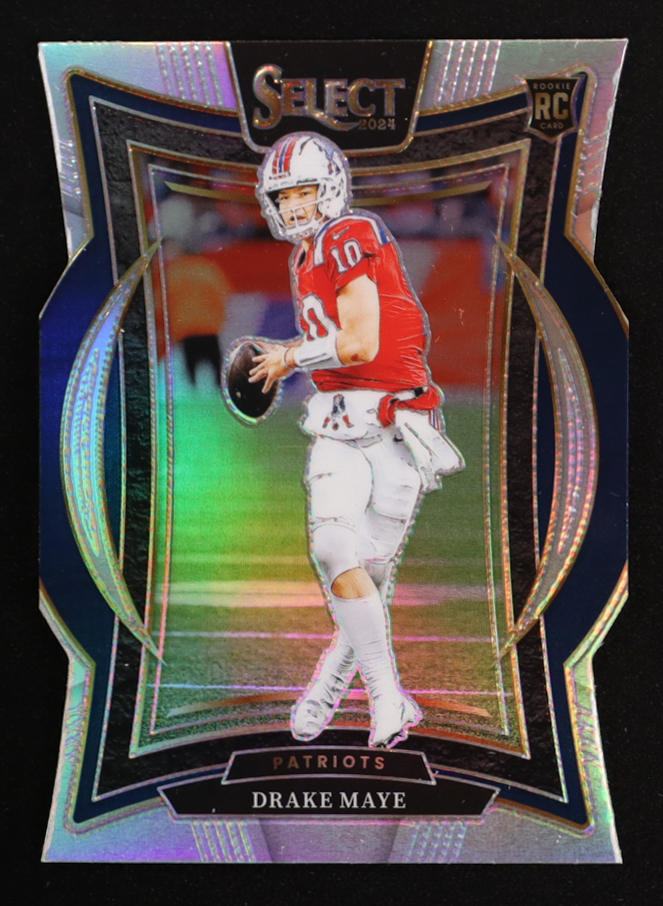 Drake Maye 2024 Select Prizm Silver Die Cut #27 RC at PristineAuction.com Drake Maye 2024 Select Prizm Silver Die Cut #27 RC at PristineAuction.com