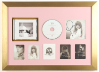 Taylor Swift Signed Custom Framed "Tortured Poets Society" CD Album Insert Display With Disc Case, Disc & (5) Swift Cards (PSA) at PristineAuction.com