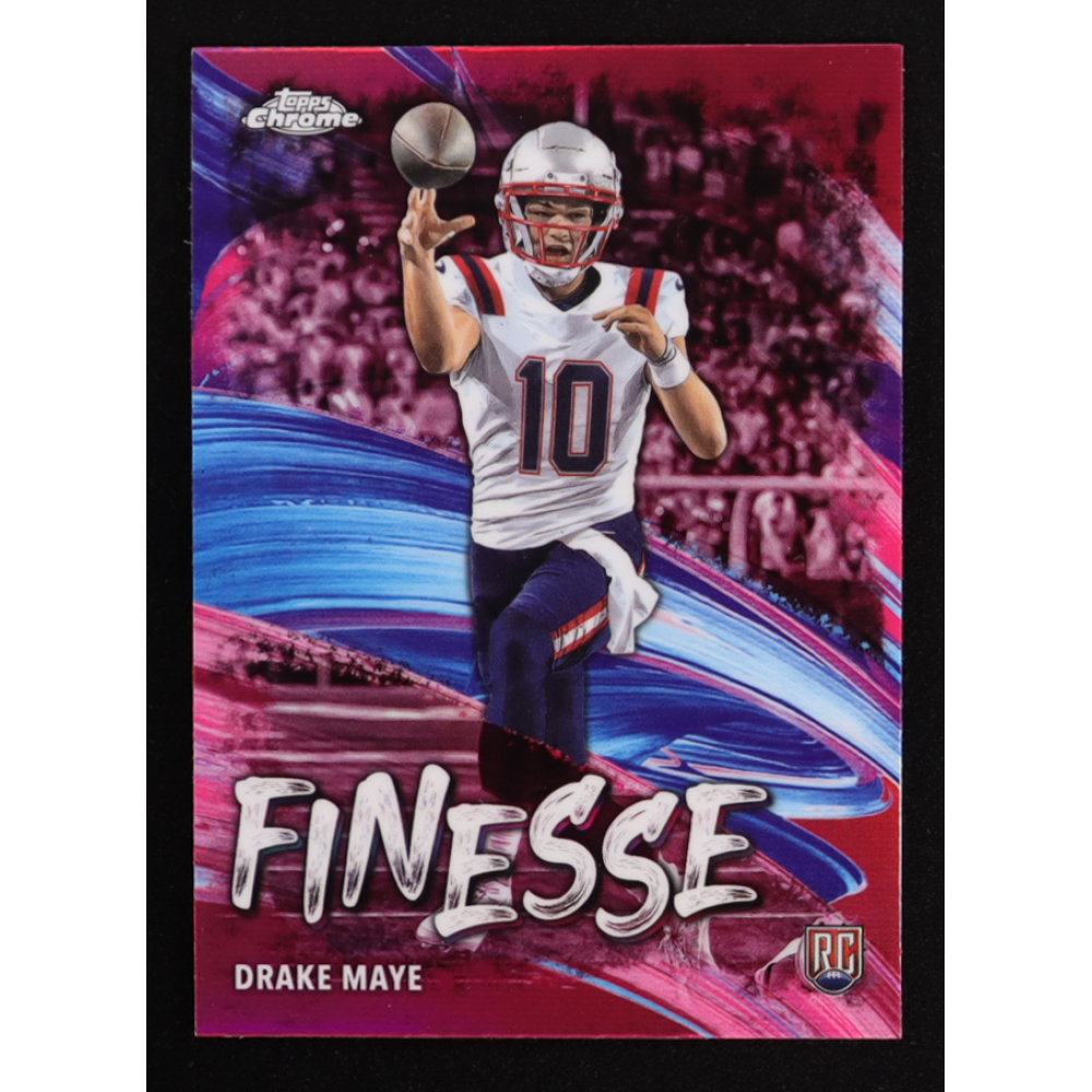 Drake Maye 2024 Topps Chrome Finesse Pink Refractors #F2 RC at PristineAuction.com